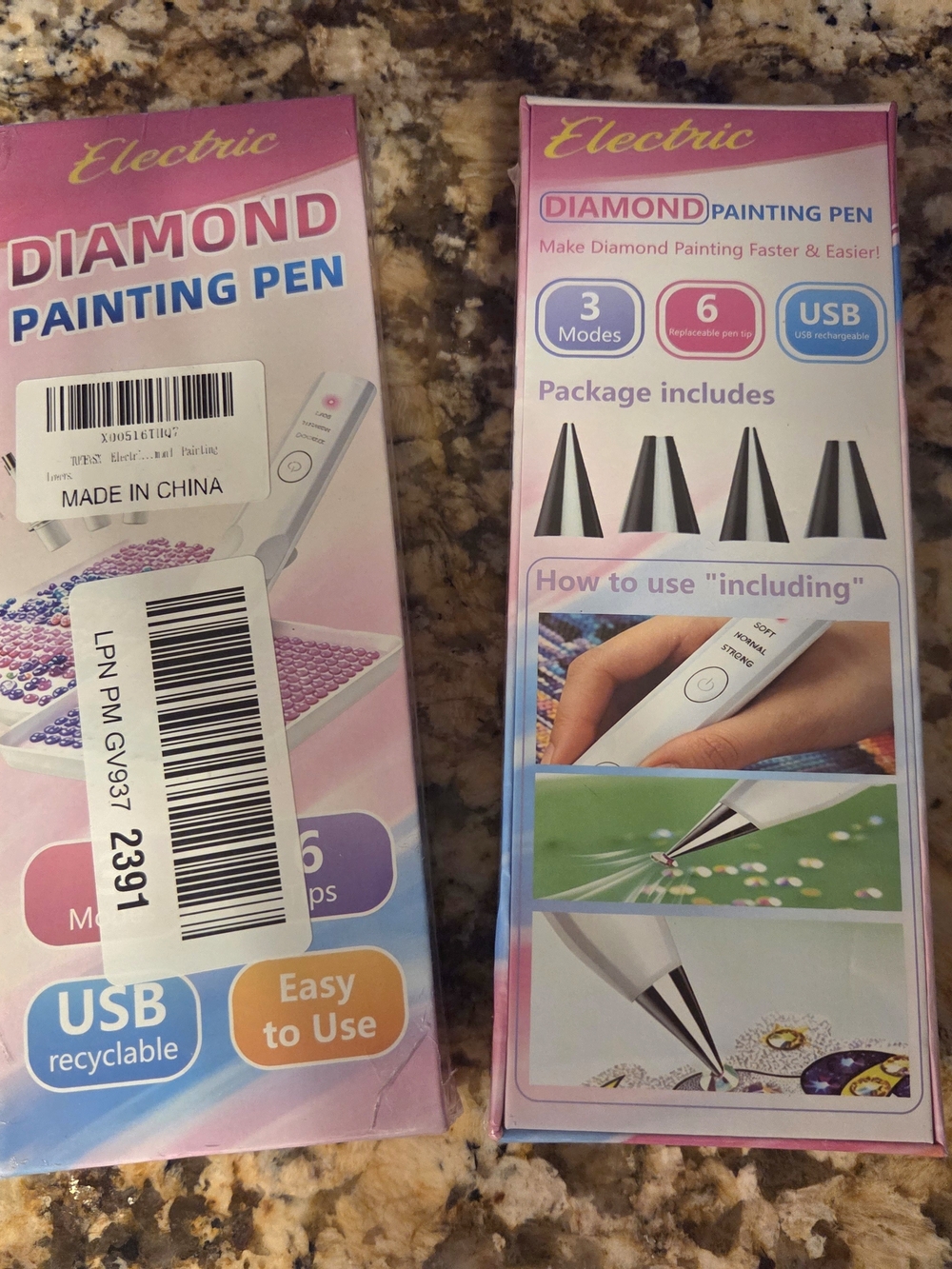 2 NEW Electric Diamond Art Painting Pens